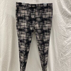 Mens Black and White Graphic Dress Pants